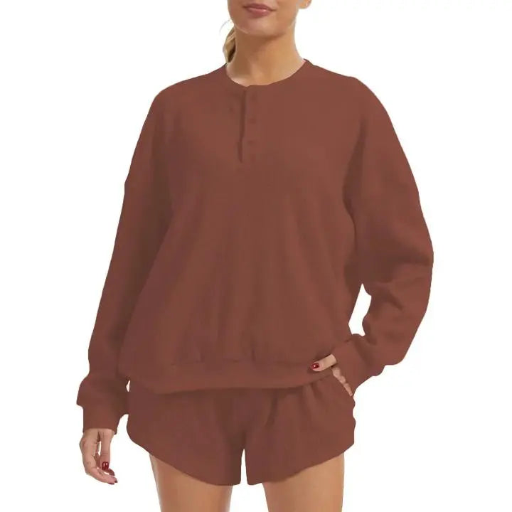 Sherlly Women's Oversized Waffle Knit Lounge Set