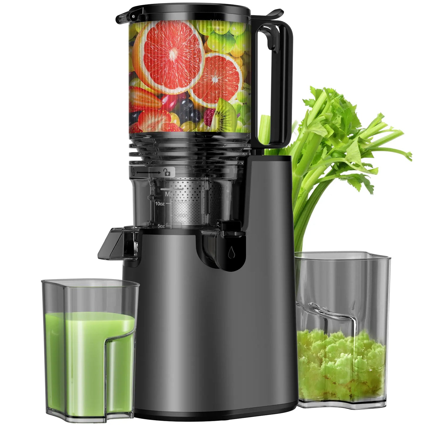 LQZ 350W Cold Press Juicer - High Juice Yield & Easy Clean