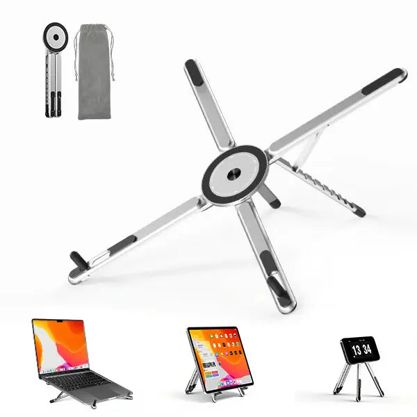 Viozon Portable Adjustable Laptop & Phone Stand in Silver