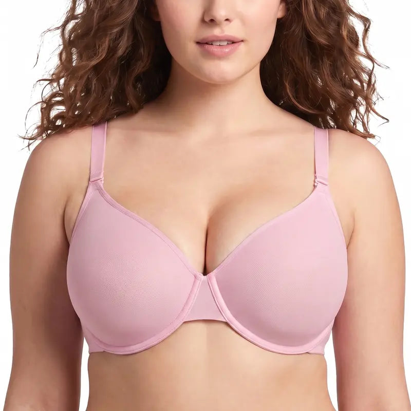 HSIA Seraphina Air Light Breathable Sheer Mesh Halter Bra Plus Size Summer Unlined Full Coverage Bra Underwire Support Non Padded Bra Lightweight Convertible Multiway 5-Way Wear Front Adjustable Detachable Straps Comfort Everyday Womenswear