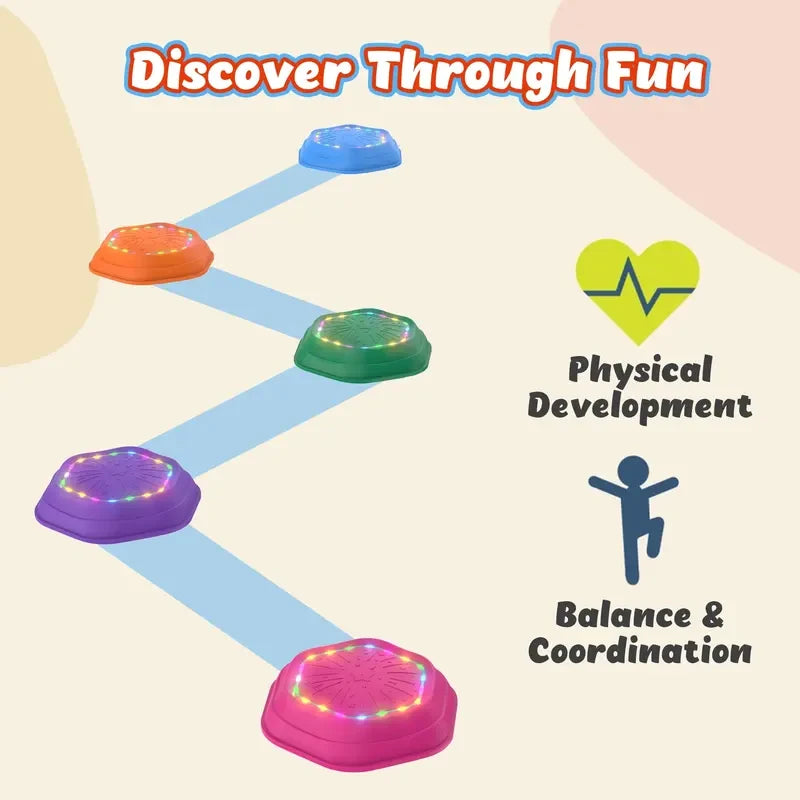 Interactive Light Up Stepping Stones