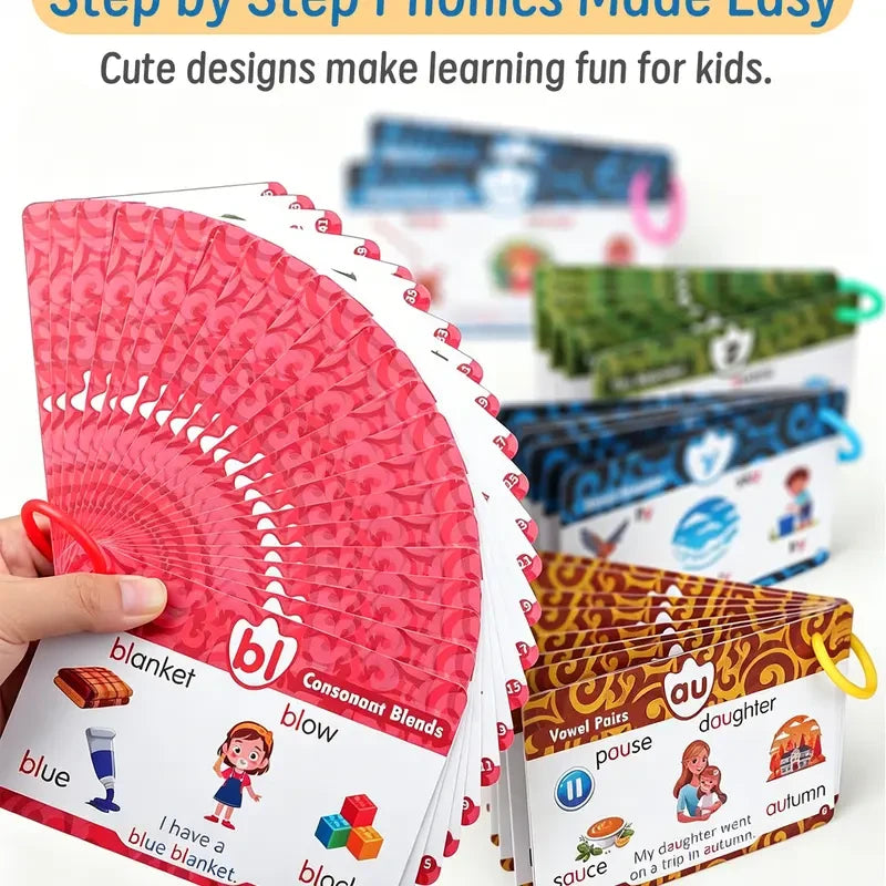 Talking Phonics Flash Cards with ReaderDog, 81 Pages Sentences 592 Words & Stickers, Educational Reading Toy for Kids 3‑8, Kindergarten‑2nd Grade