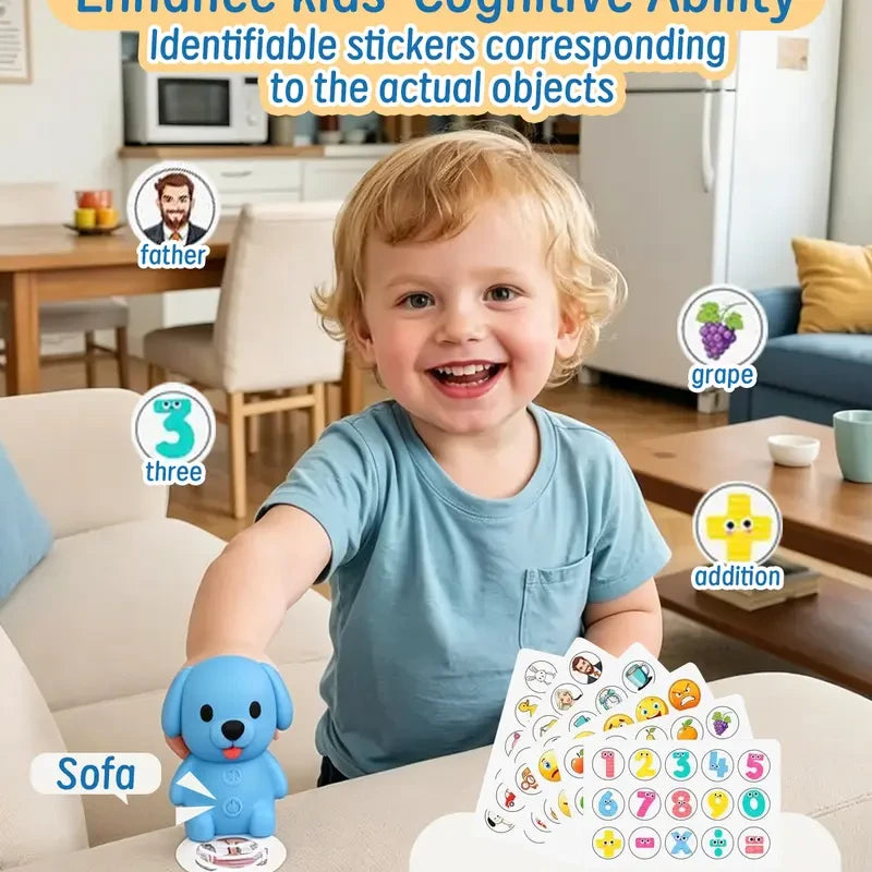 Talking Phonics Flash Cards with ReaderDog, 81 Pages Sentences 592 Words & Stickers, Educational Reading Toy for Kids 3‑8, Kindergarten‑2nd Grade