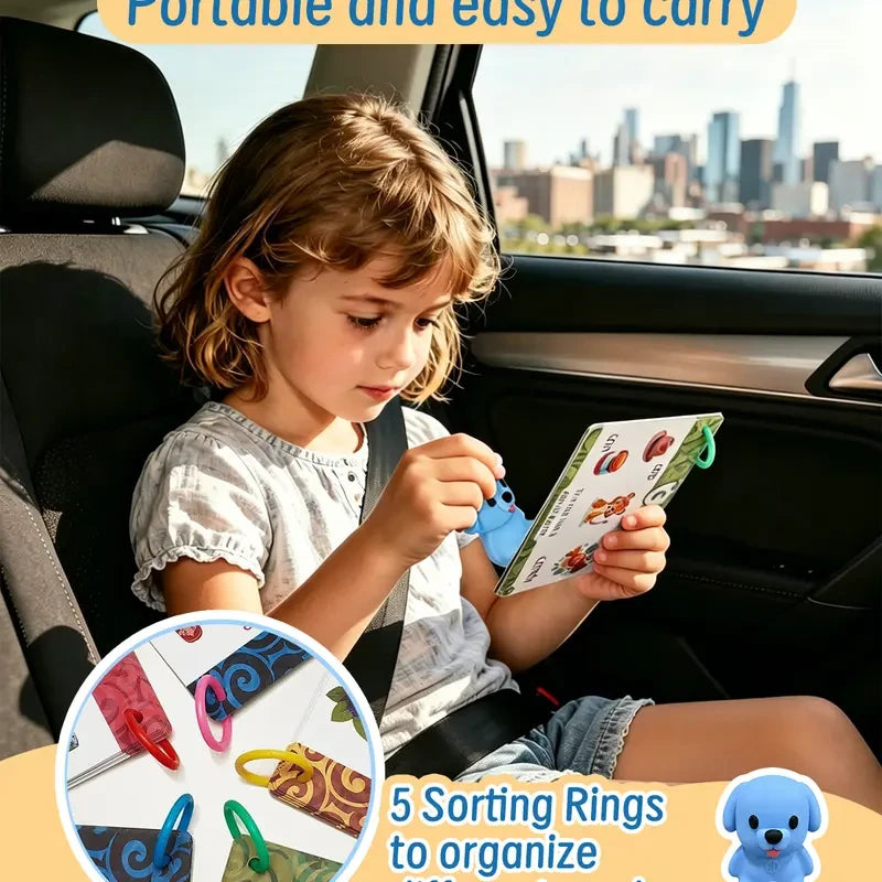 Talking Phonics Flash Cards with ReaderDog, 81 Pages Sentences 592 Words & Stickers, Educational Reading Toy for Kids 3‑8, Kindergarten‑2nd Grade