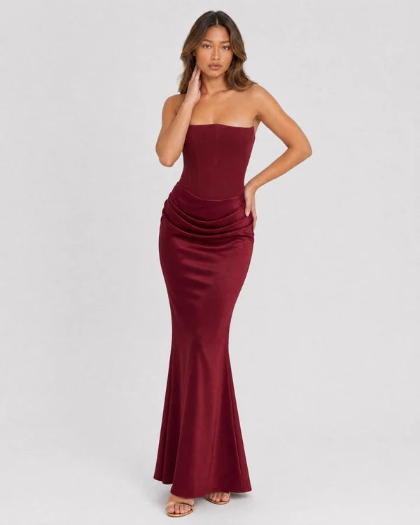 Ondine | Strapless Corset Maxi Dress