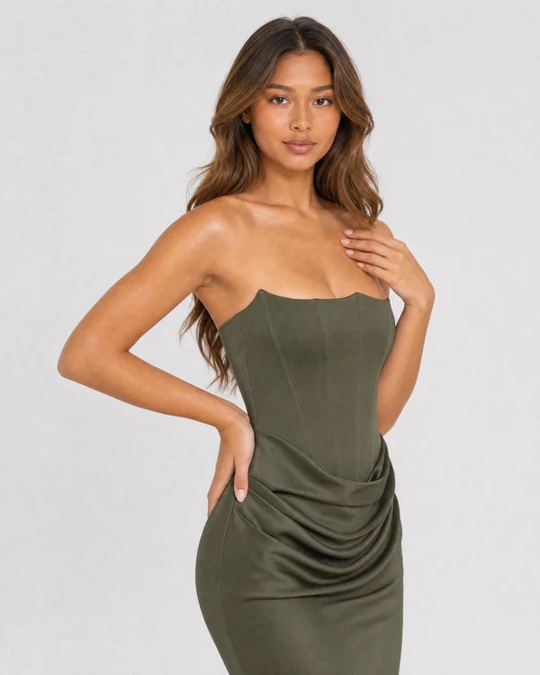 Ondine | Strapless Corset Maxi Dress