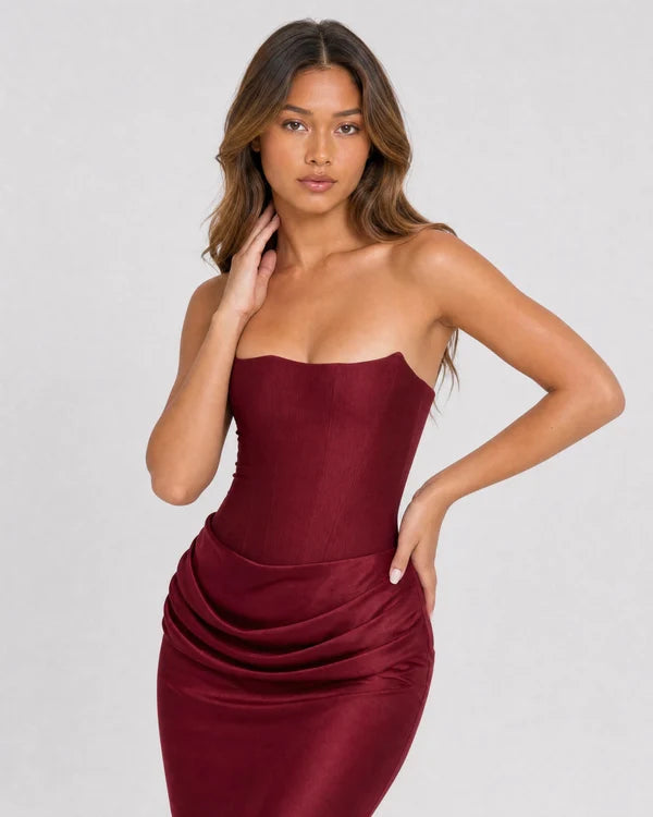 Ondine | Strapless Corset Maxi Dress