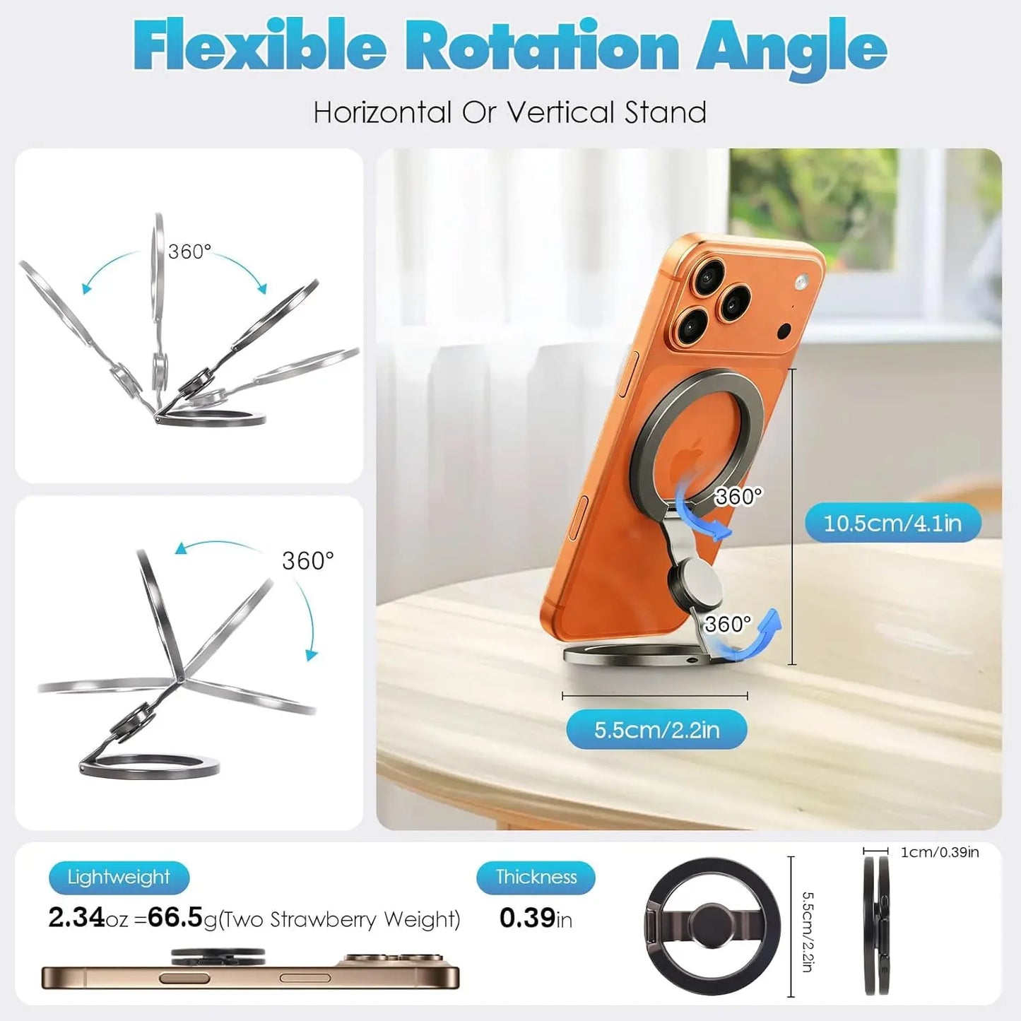 Magnetic Phone Stand & Fidget Spinner Combo for iPhone