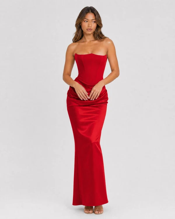 Ondine | Strapless Corset Maxi Dress