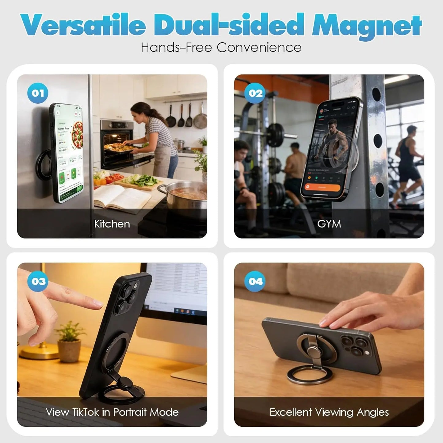 Magnetic Phone Stand & Fidget Spinner Combo for iPhone
