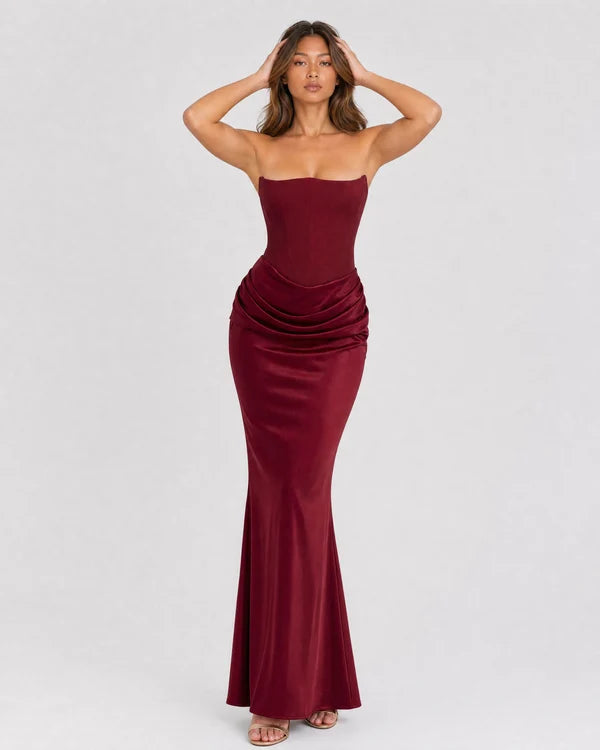 Ondine | Strapless Corset Maxi Dress