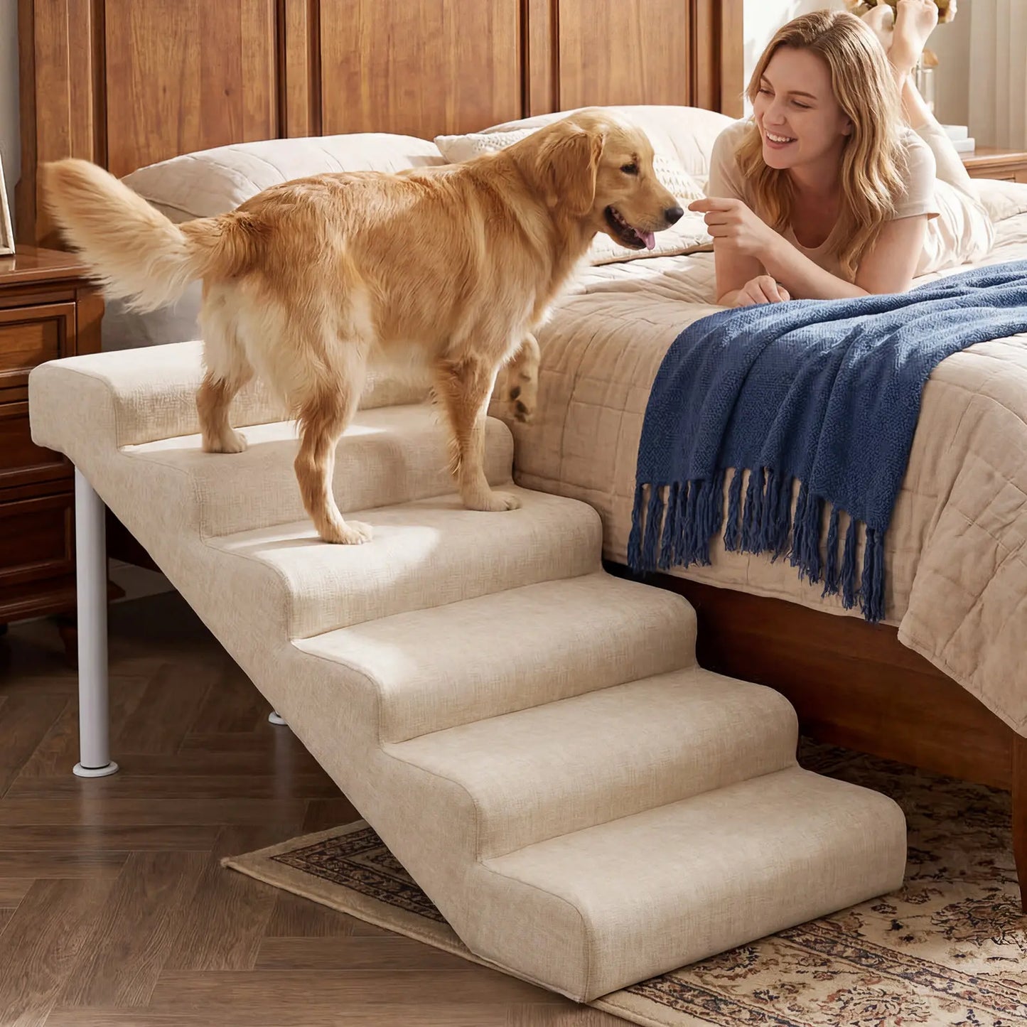 SLSY Dog Stairs for High Beds & Couches XL, Non-Slip