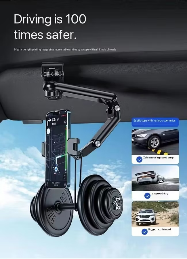 Limited Time: 40% OFF 🔥Multi-Functional Rotating Phone Mount, Clip-On Car Visor Holder & Kitchen Stand for Versatile Use