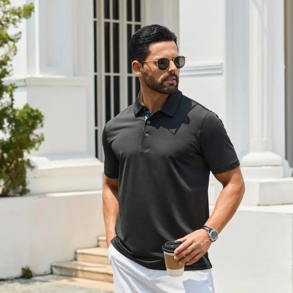 3-Pack Men’s Polo Shirts – Soft Breathable Cotton Blend, Comfortable Short Sleeve Casual Fit, Classic Collared T-Shirts for Work, Golf, Travel & Everyday Wear
