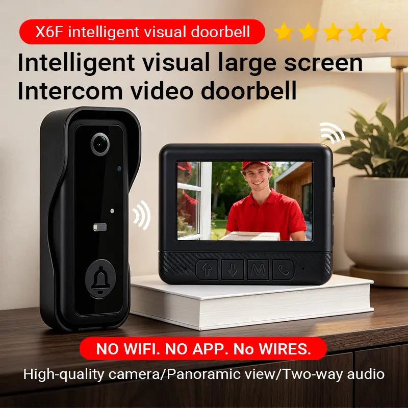 Wireless Video Doorbell Camera with Color Screen and Night Vision