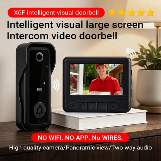 Wireless Video Doorbell Camera with Color Screen and Night Vision