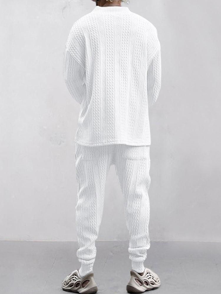 Two-Piece Set in Woven Textured Fabric with Comfortable Fit®