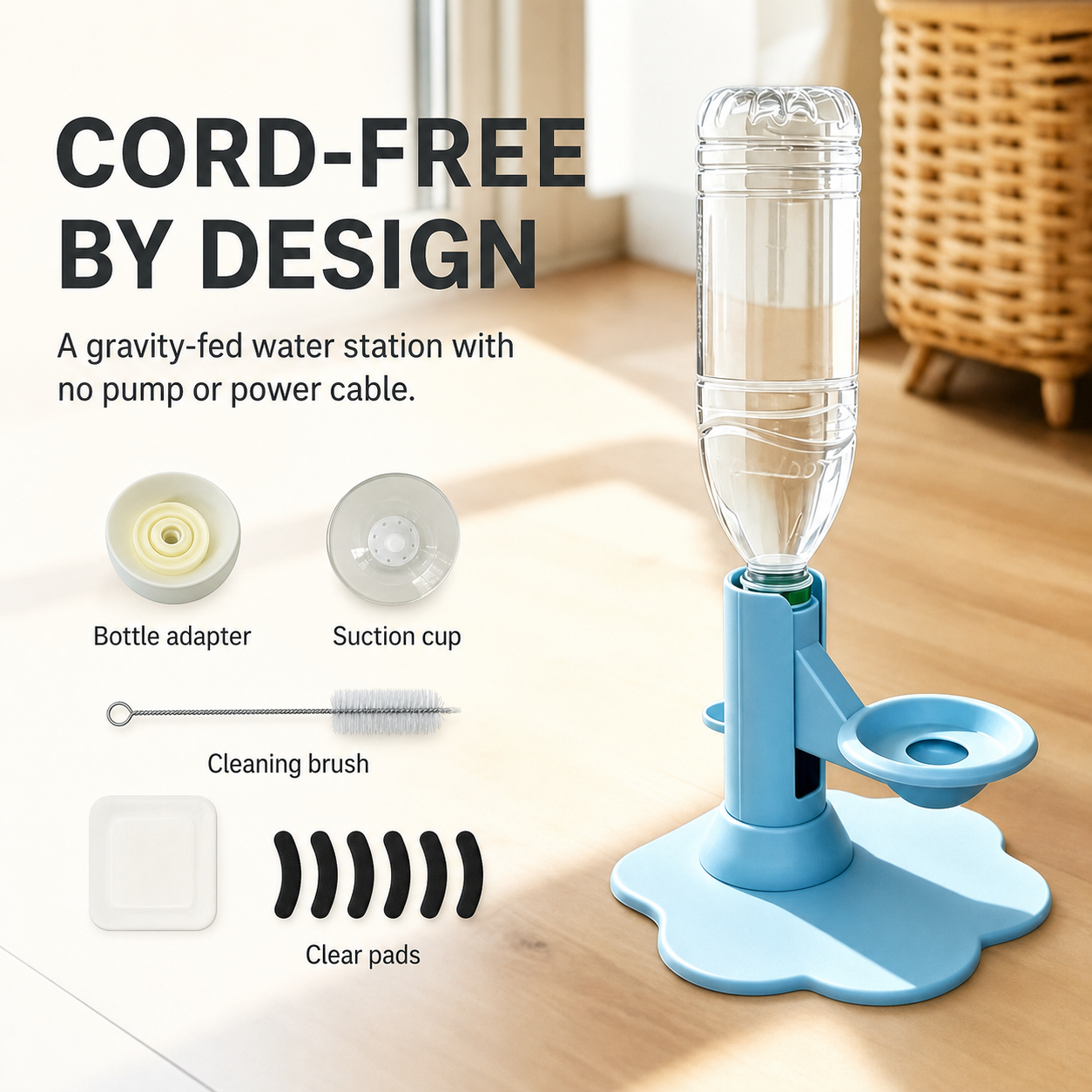 PetalFlow Gravity Cat Water Stand