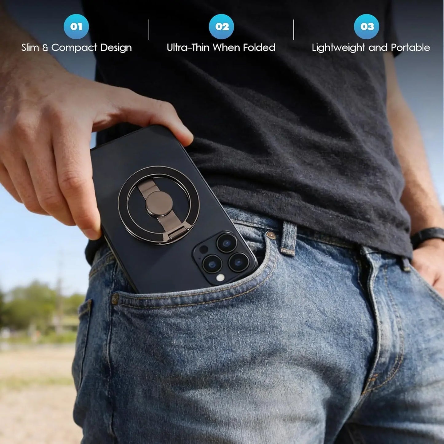 Magnetic Phone Stand & Fidget Spinner Combo for iPhone