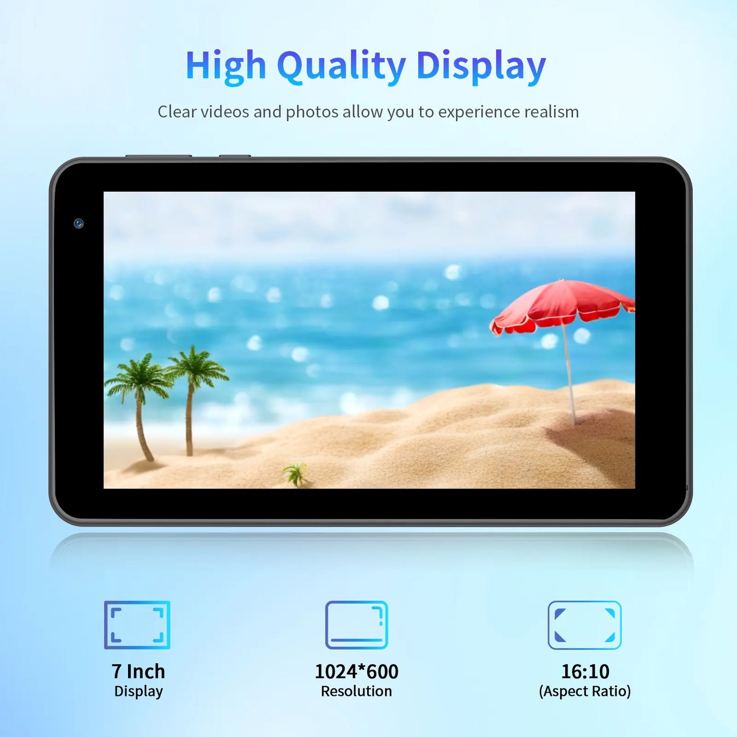 PRITOM 7 Inch Android 16 Tablet 8GB RAM, 32GB