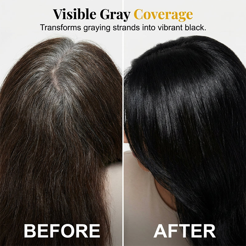 Plant-Based Comb-In Hair Dye – Easy, Gray Coverage, Nourishing Formula